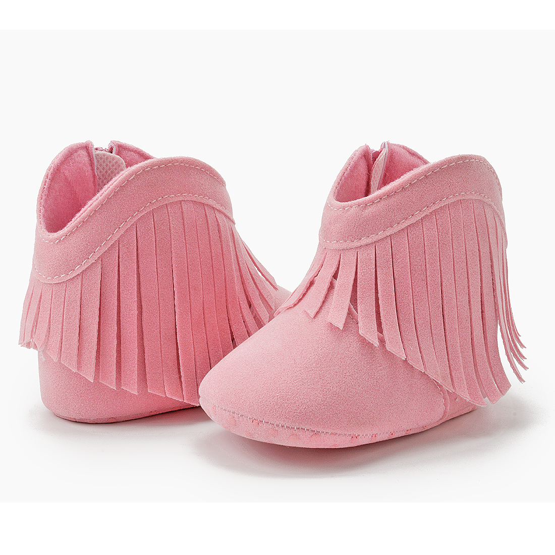 Meckior Baby Girls Boys Boots Infant Cowboy Tassel Booties Newborn Moccasins Shoes for 3-18 Months