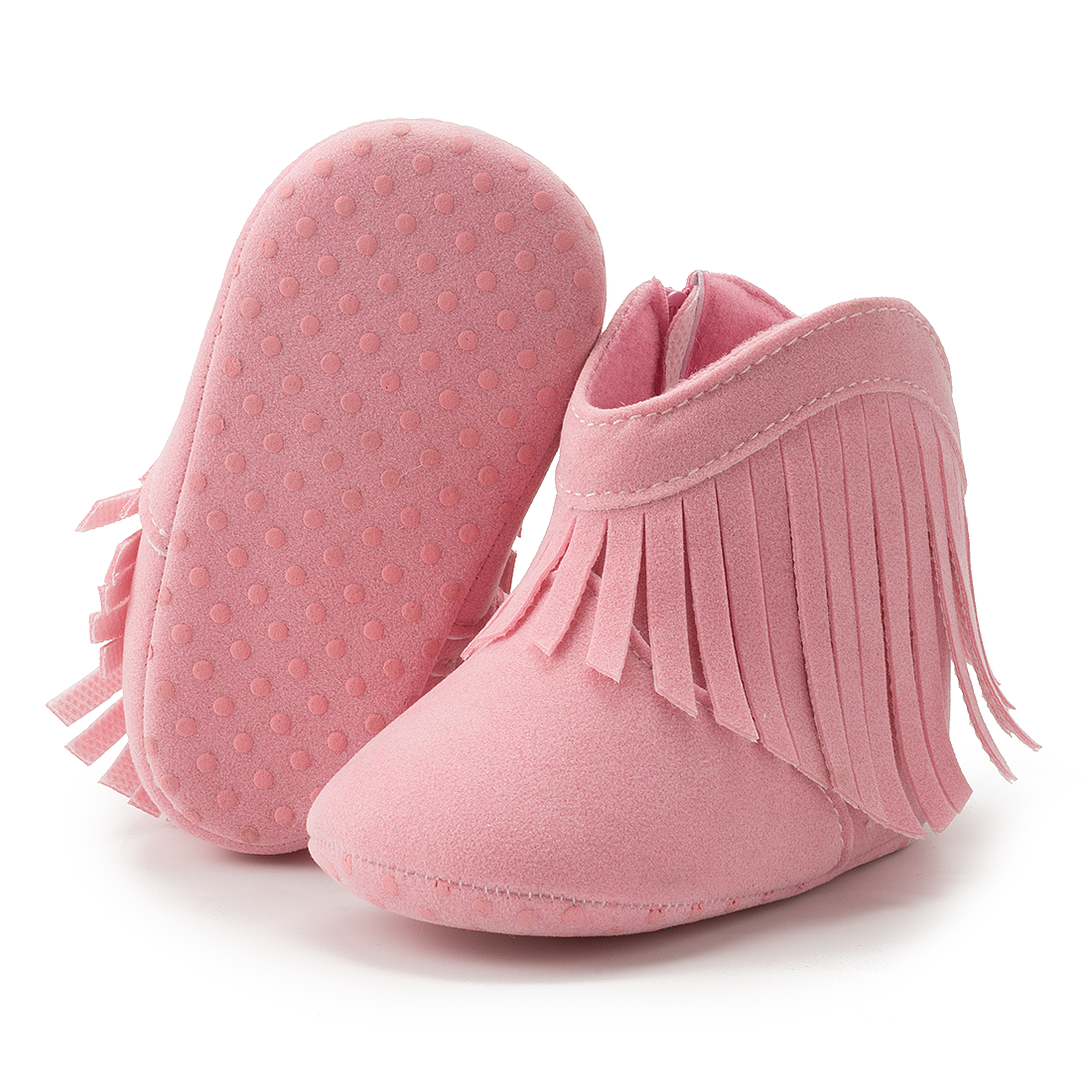 Meckior Baby Girls Boys Boots Infant Cowboy Tassel Booties Newborn Moccasins Shoes for 3-18 Months