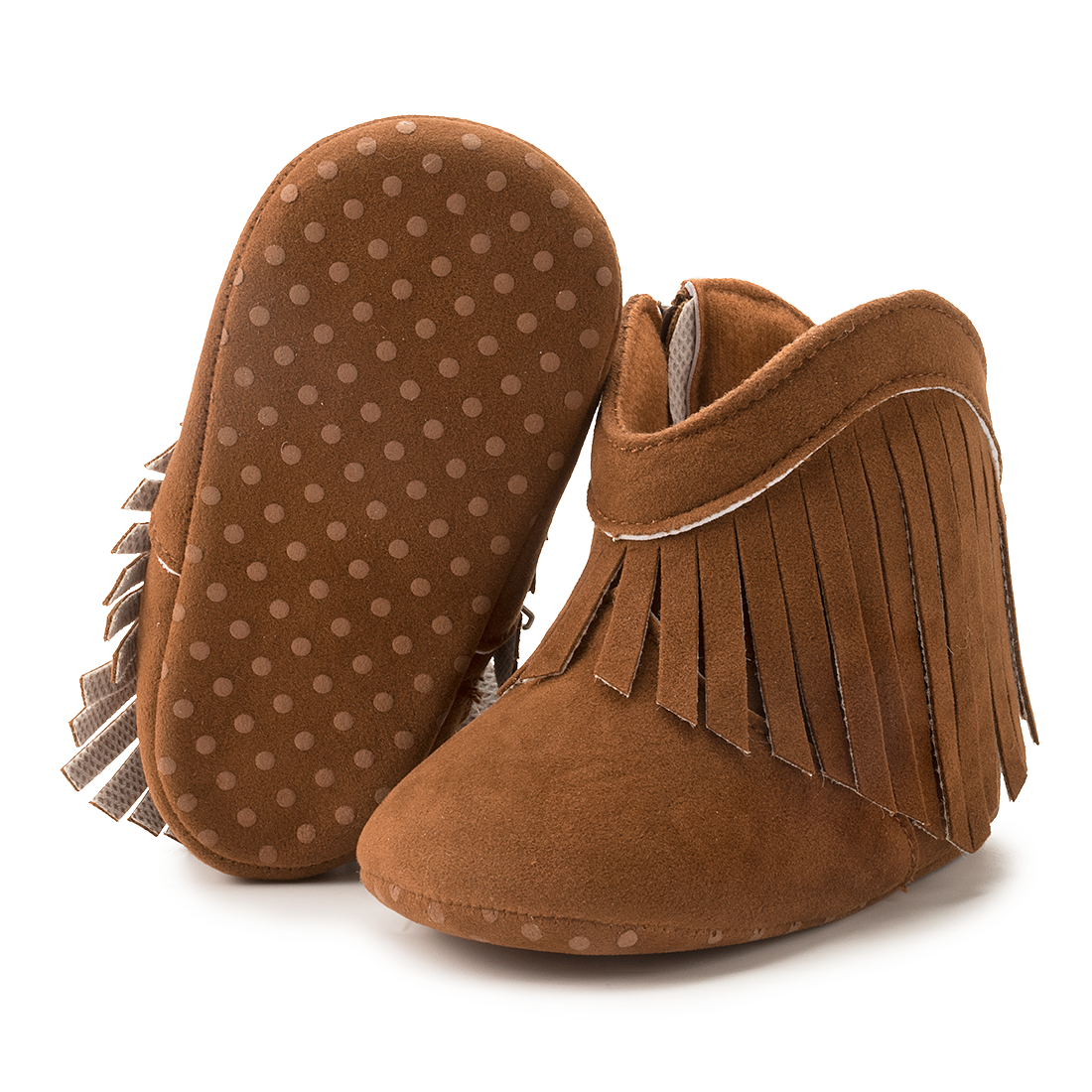 Meckior Baby Girls Boys Boots Infant Cowboy Tassel Booties Newborn Moccasins Shoes for 3-18 Months
