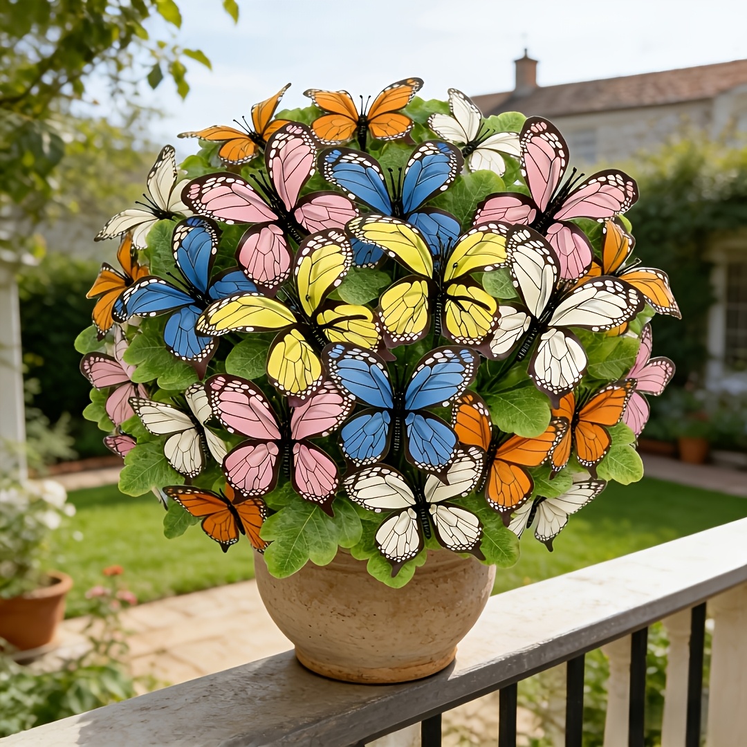 🔥Each $2.99 On Sale Today Only🦋Artificial Butterfly Flowers- UV resistant, Waterproof, Windproof
