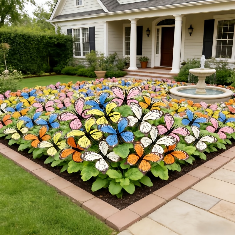 🔥Each $2.99 On Sale Today Only🦋Artificial Butterfly Flowers- UV resistant, Waterproof, Windproof