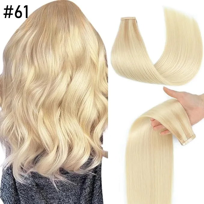 💁‍♀️Seamless Injected Hand-Tied Invisible Tape In Hair Extension -- 100% VIRGIN HUMAN HAIR / 10 PIECES
