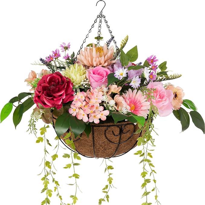 20" Fully Assembled Silk Rose Peony Arrangement