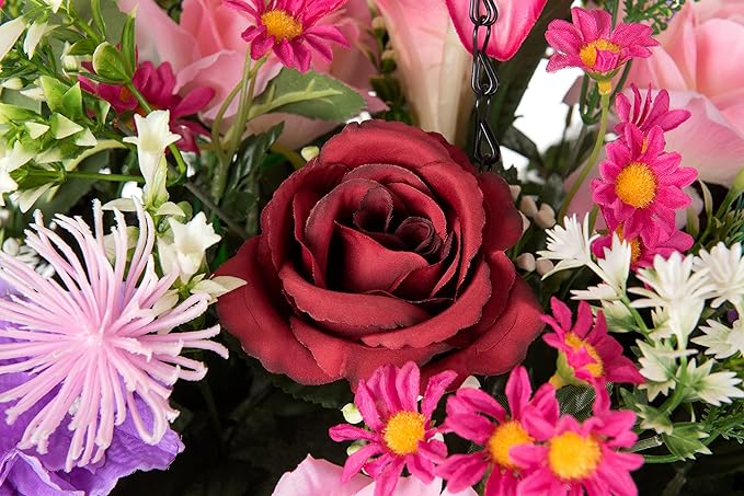 20" Fully Assembled Silk Rose Peony Arrangement