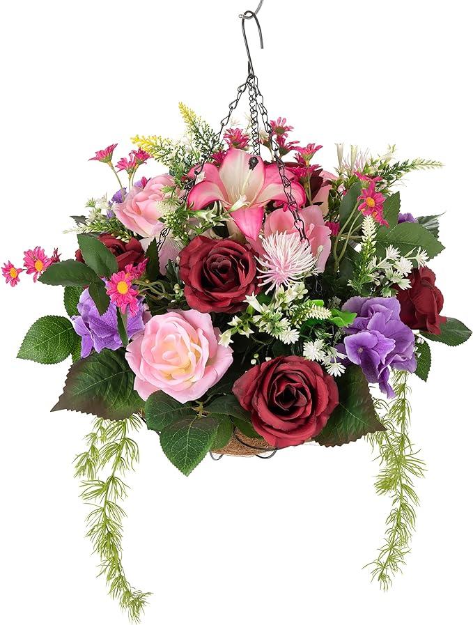 20" Fully Assembled Silk Rose Peony Arrangement