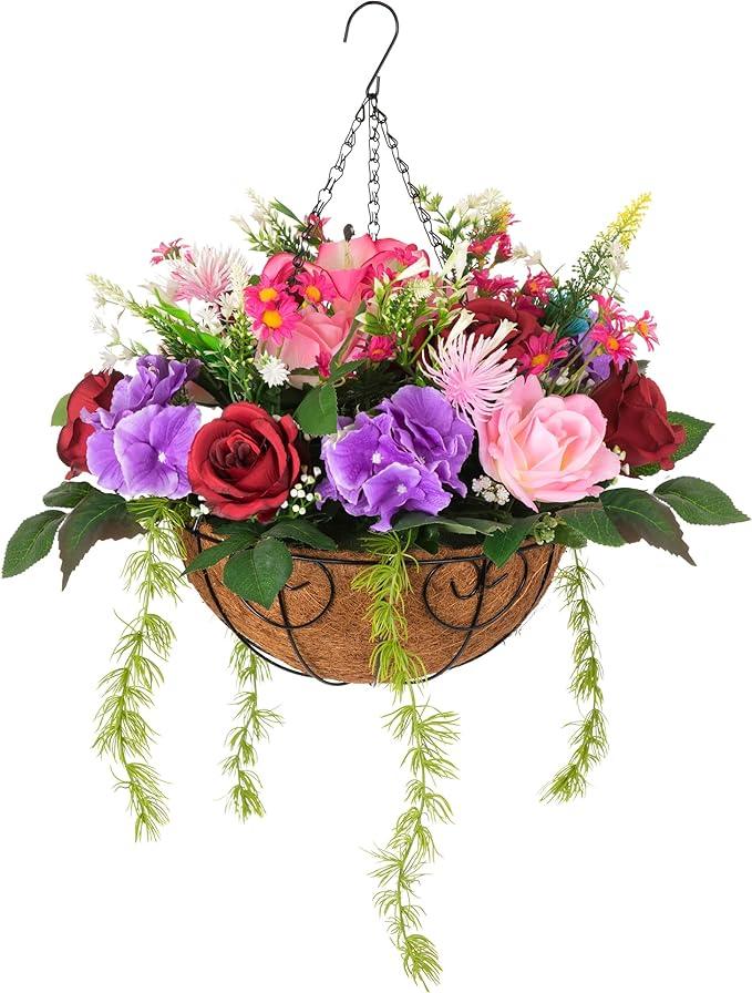 20" Fully Assembled Silk Rose Peony Arrangement