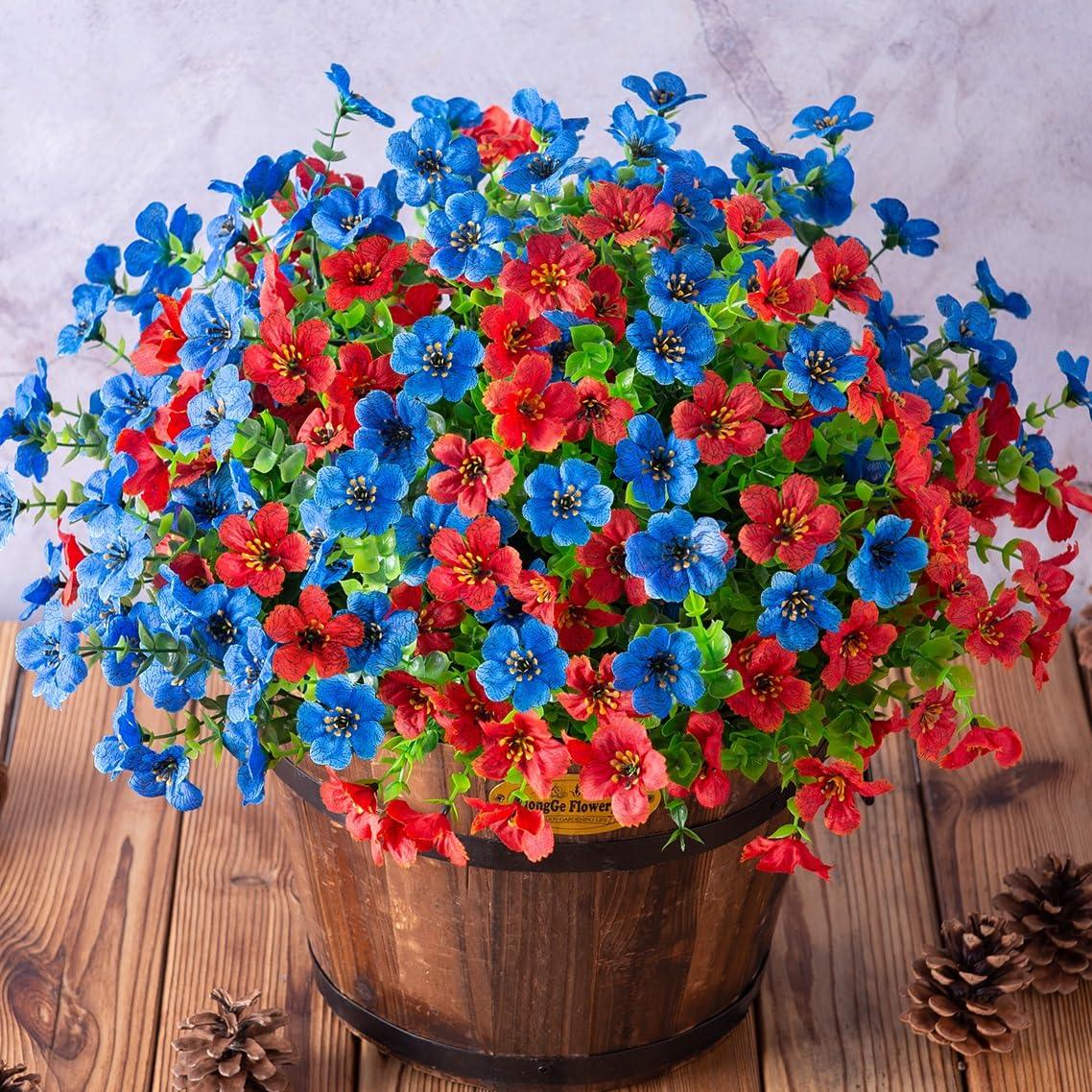 Outdoor Hanging Faux Silk Daisy with Eucalyptus 12 Bundles - 14”