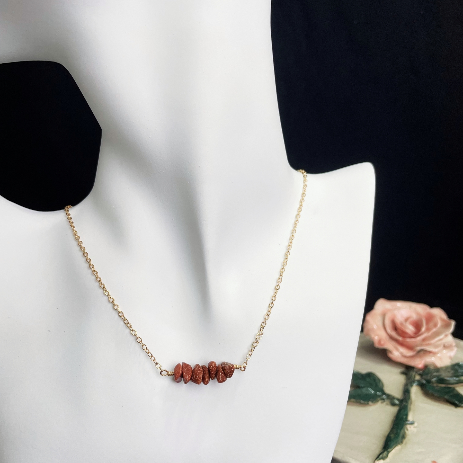 Minimalist Gemstones Necklace