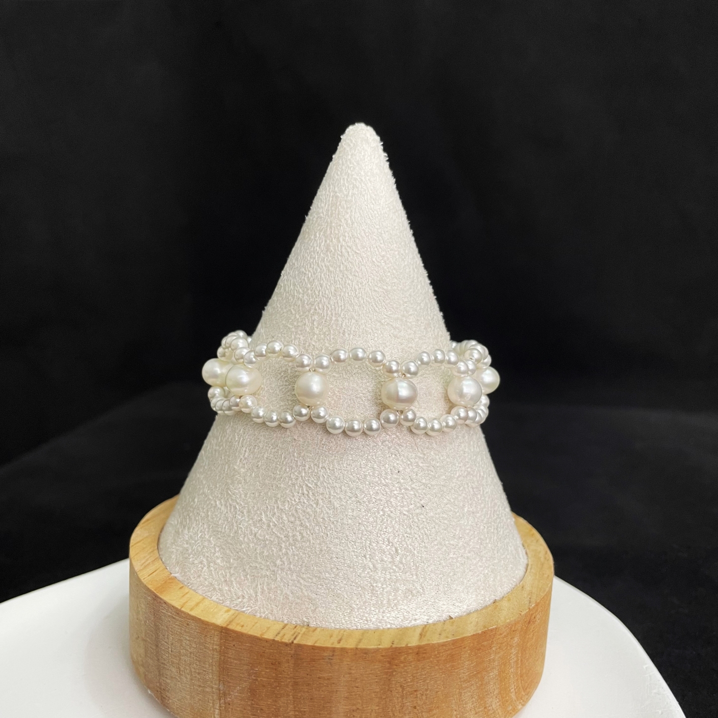 Elegant Woven Pearls Bracelet