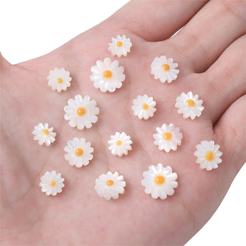 Daisy Beads Made of Shell