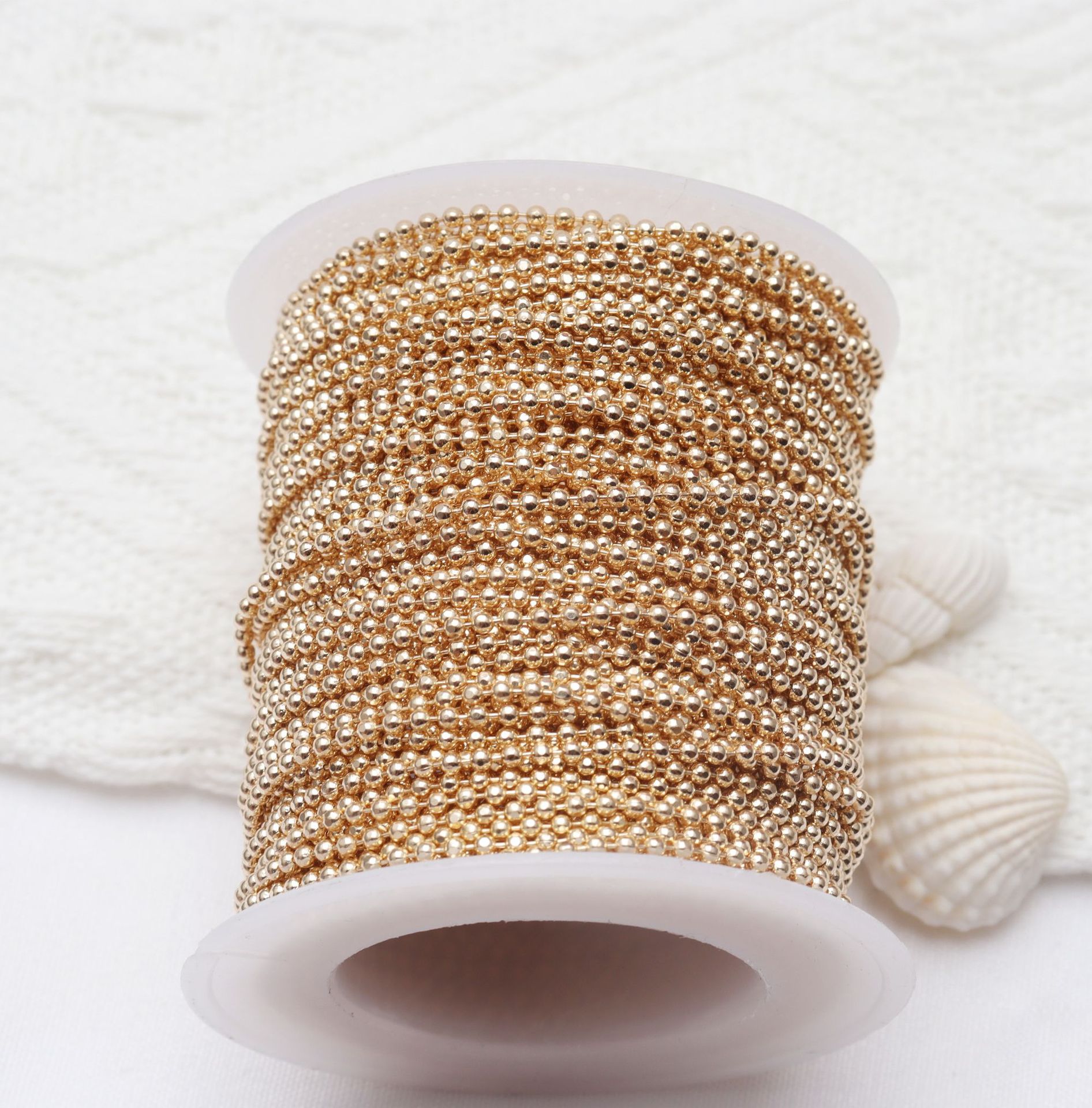 Gold Plated Beads Chain 2m（78.74 inch）