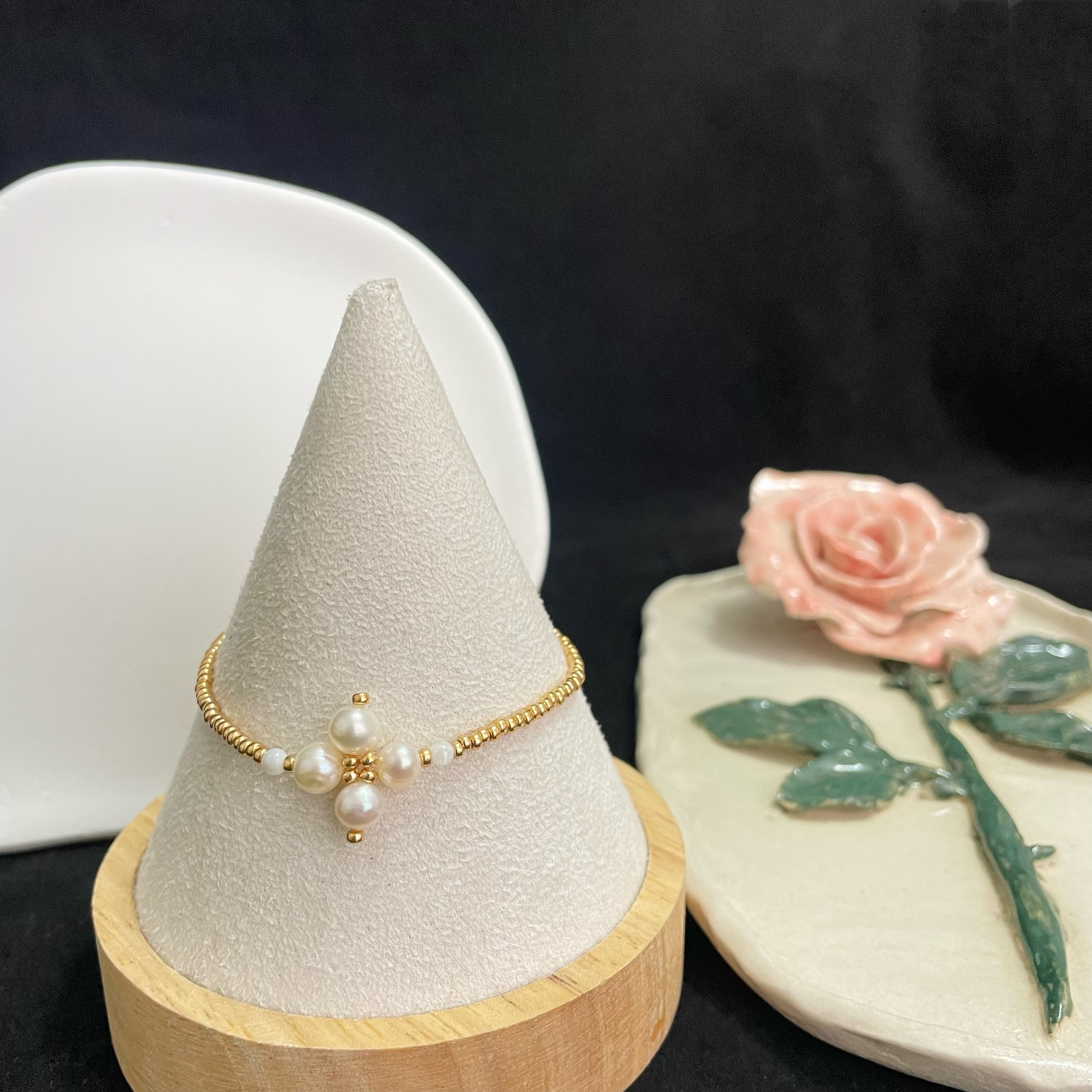 Freshwater Pearl Flower Blooming Elegance Bracelet