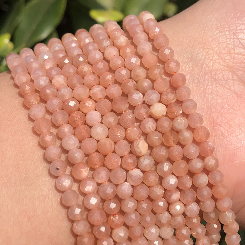 Natural Gemstone 2mm 3mm 4mm Faced Beads Strand