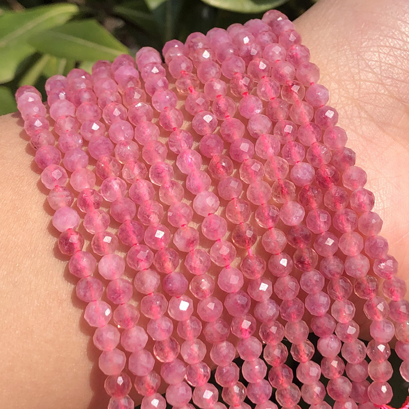 Natural Gemstone 2mm 3mm 4mm Faced Beads Strand