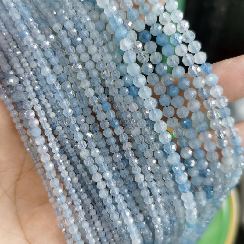 Natural Gemstone 2mm 3mm 4mm Faced Beads Strand