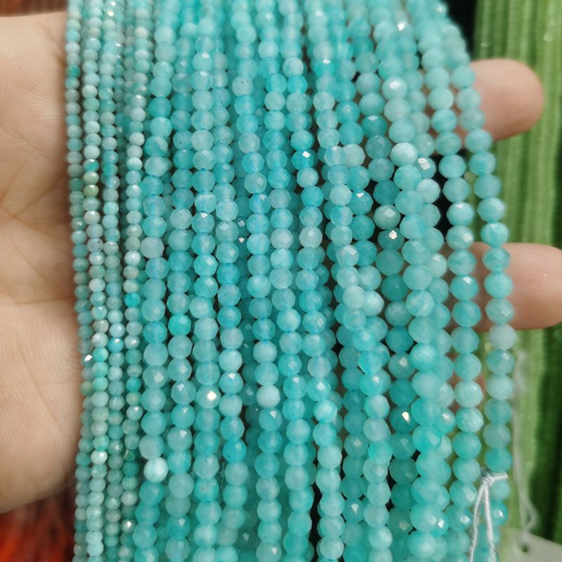 Natural Gemstone 2mm 3mm 4mm Faced Beads Strand