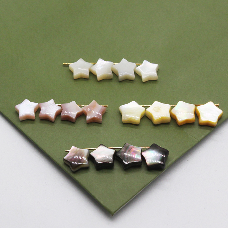 Side-punched Shell Star Beads