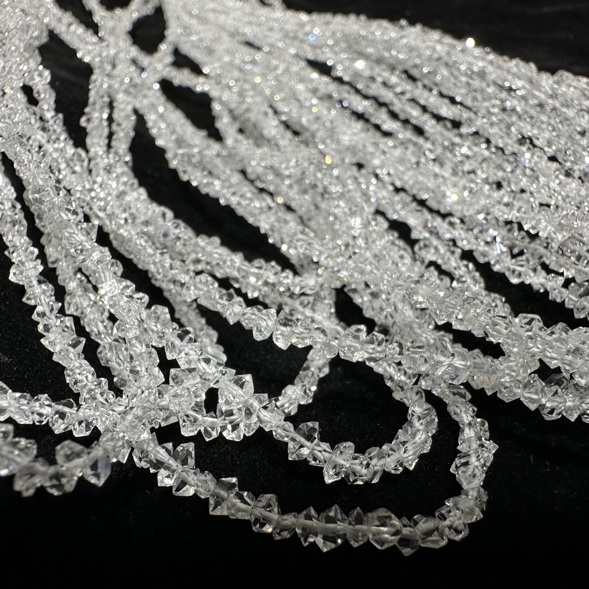 Herkimer Diamond Raw Stone Beads 3-4mm