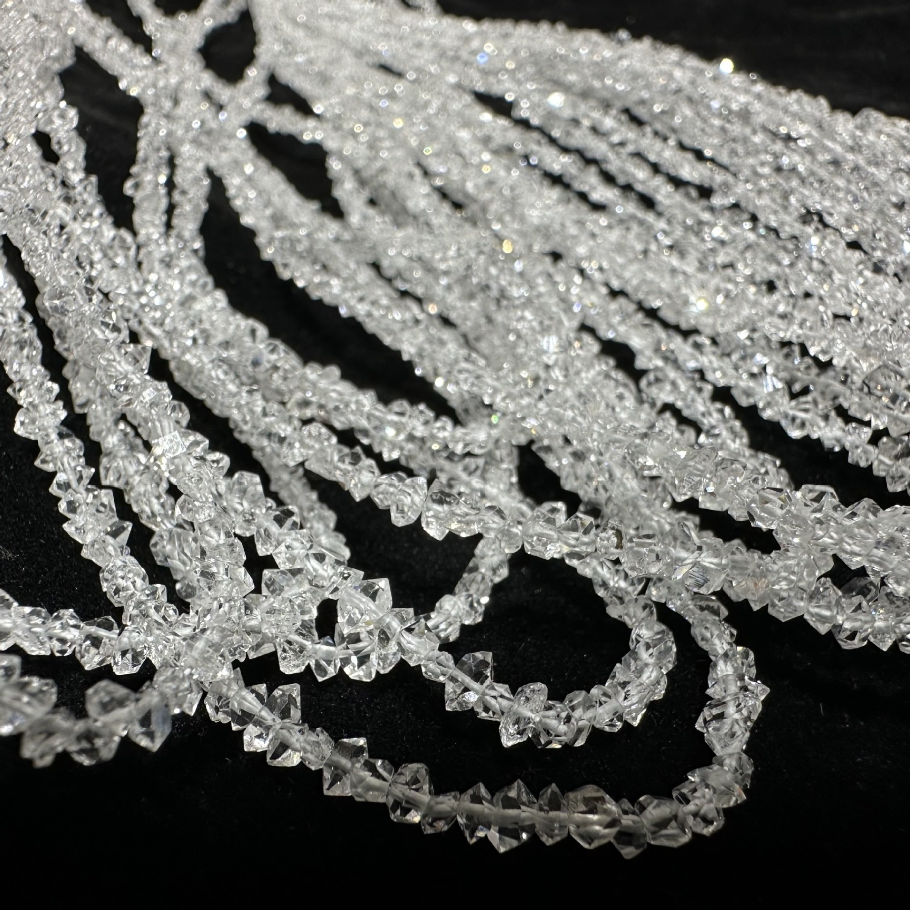 Herkimer Diamond Raw Stone Beads 3-4mm