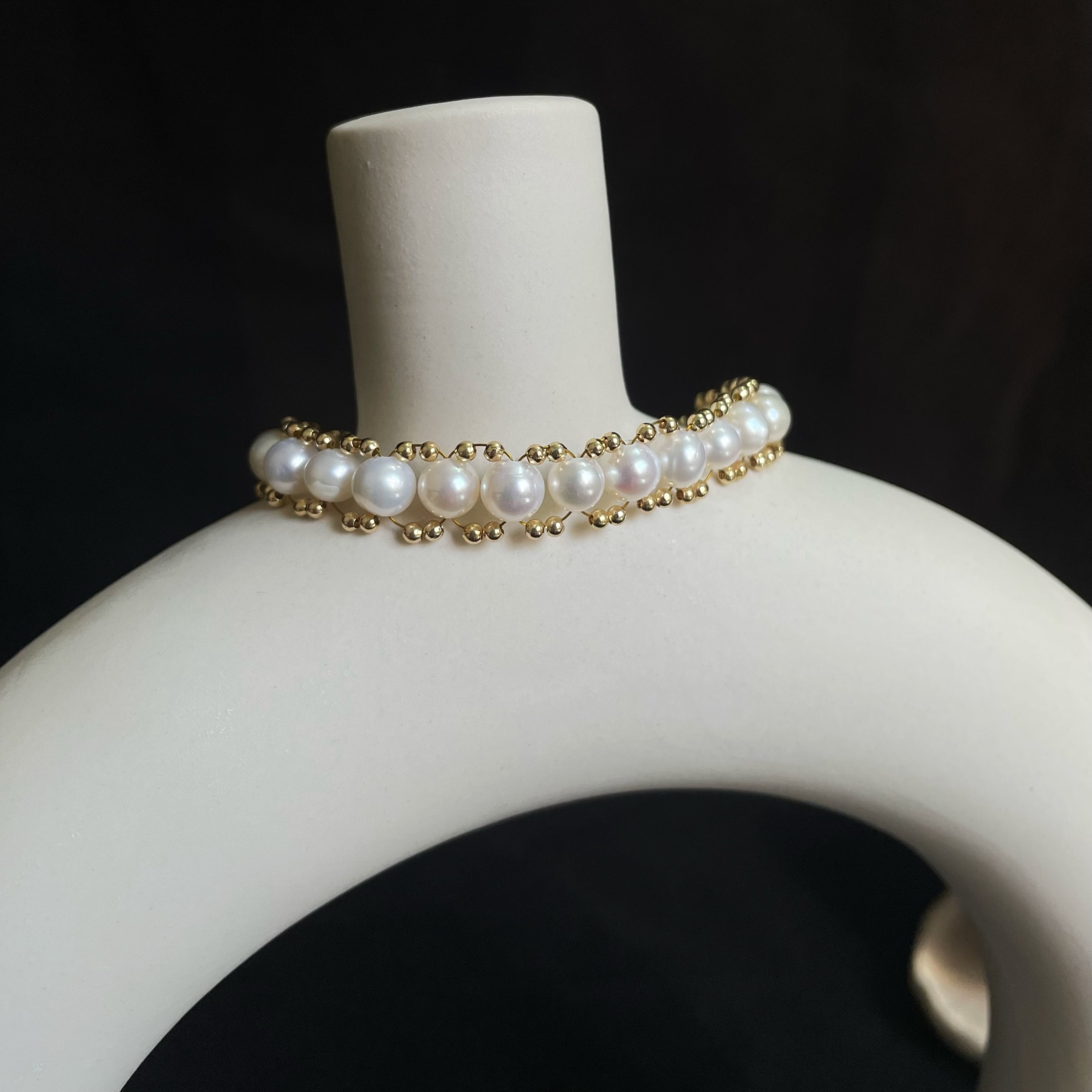 Ears of Wheat Woven Pearl Bracelet