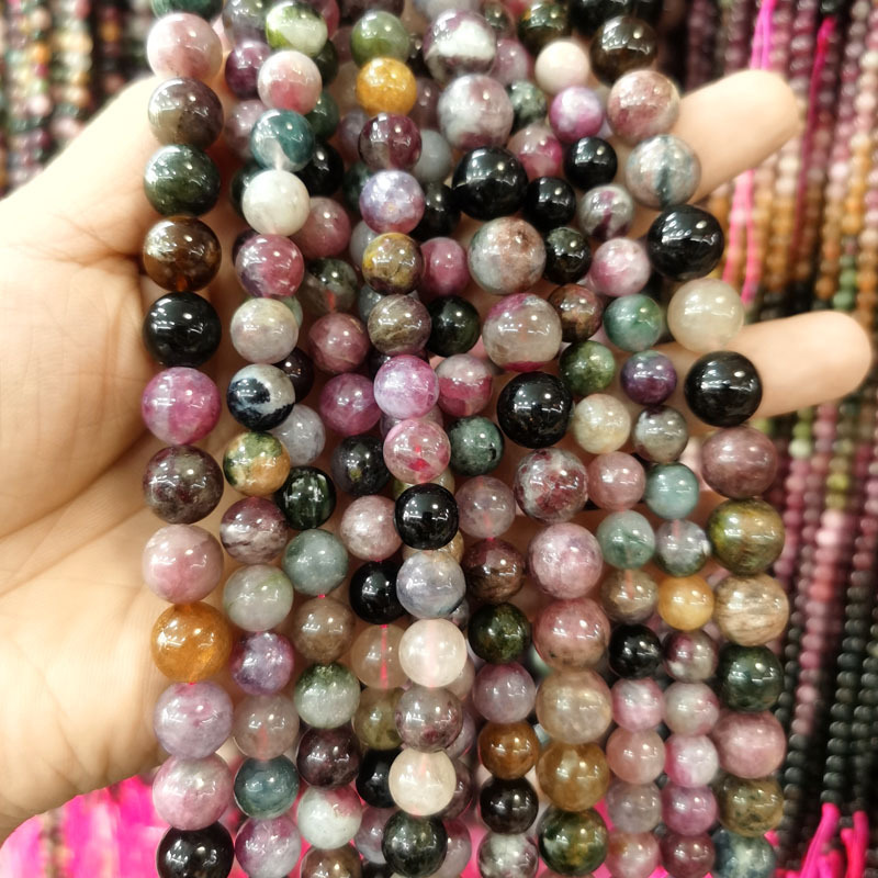 Natural Gemstone 4-12mm Round Beads Strand