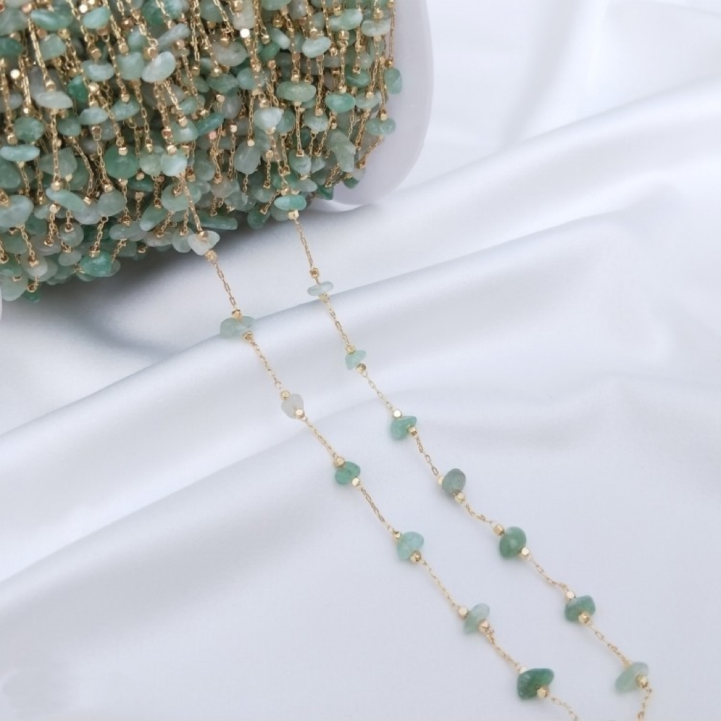 Gemstone Raw Stone Beads Chain for Jewelry DIY 50cm