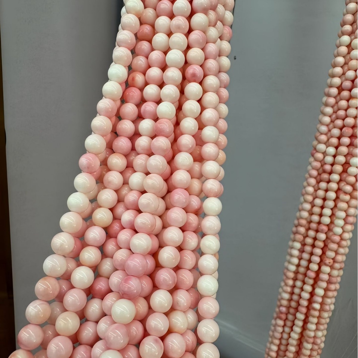 Pink Queen Conch Seashell Round Beads Strand 2mm 3mm 4mm 6mm