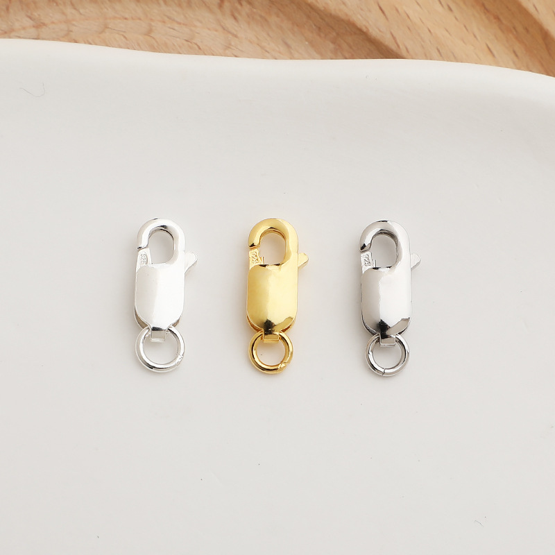 925 Sterling Silver Fishtail Lobster Clasp Jewelry Buckle