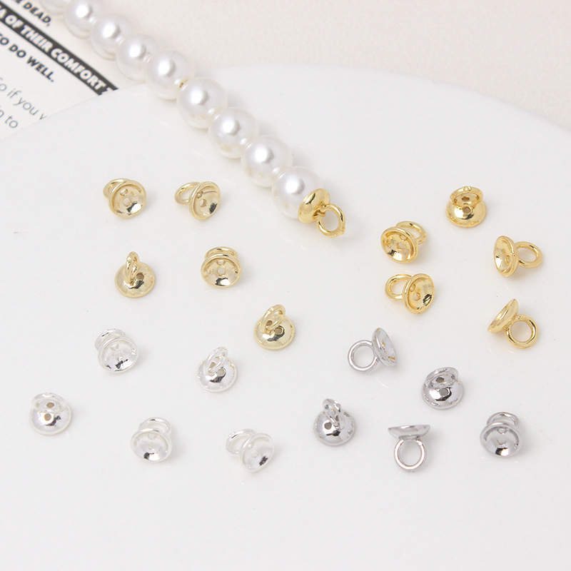 Bead Cap with Hanging Ring Beading End Accessory for Jewelry Making