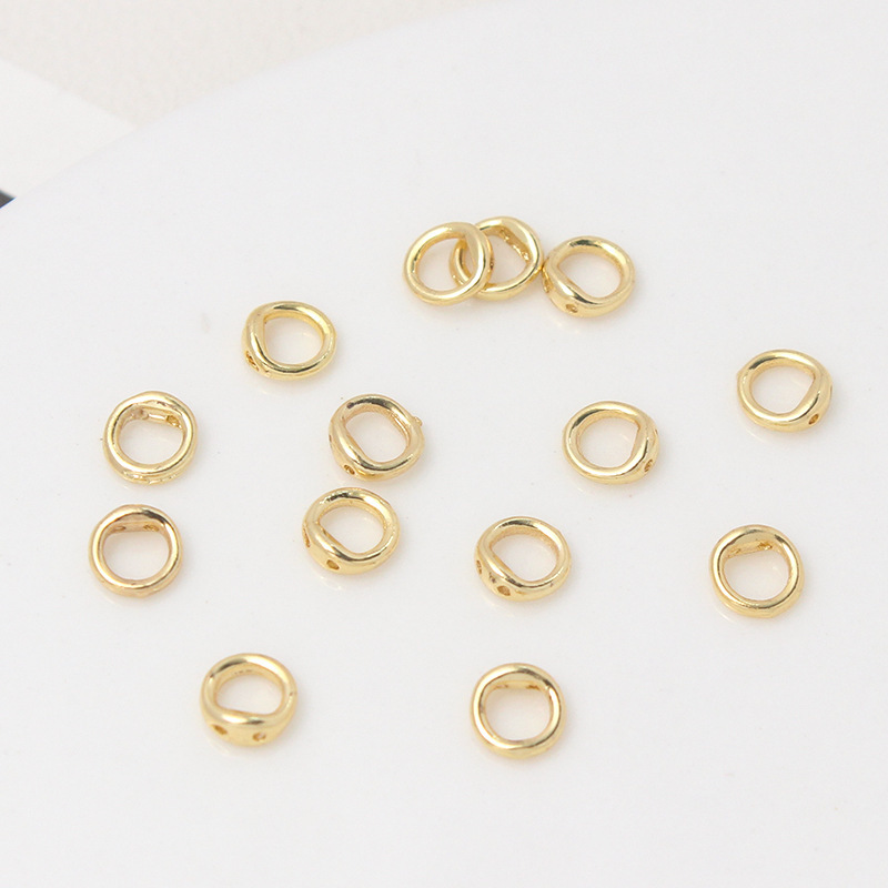 5mm Double Hole Closing Ring Beading End Accessory for Jewelry Making-likayjewel