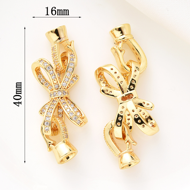 Gorgeous Colored Zircon Inlaid Buckle for Beading Jewelry