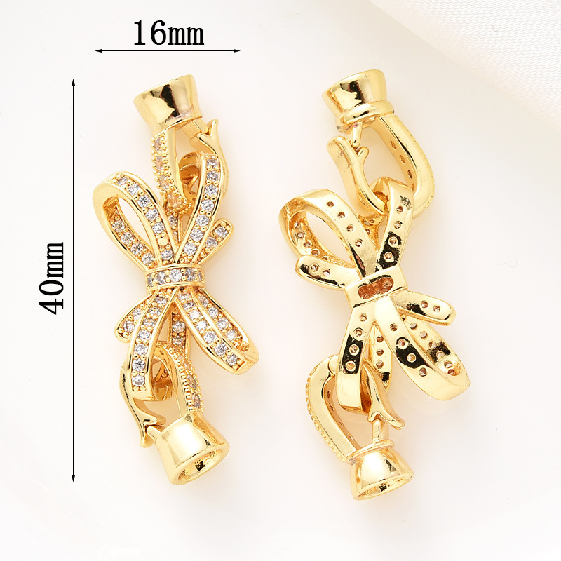 Gorgeous Colored Zircon Inlaid Buckle for Beading Jewelry