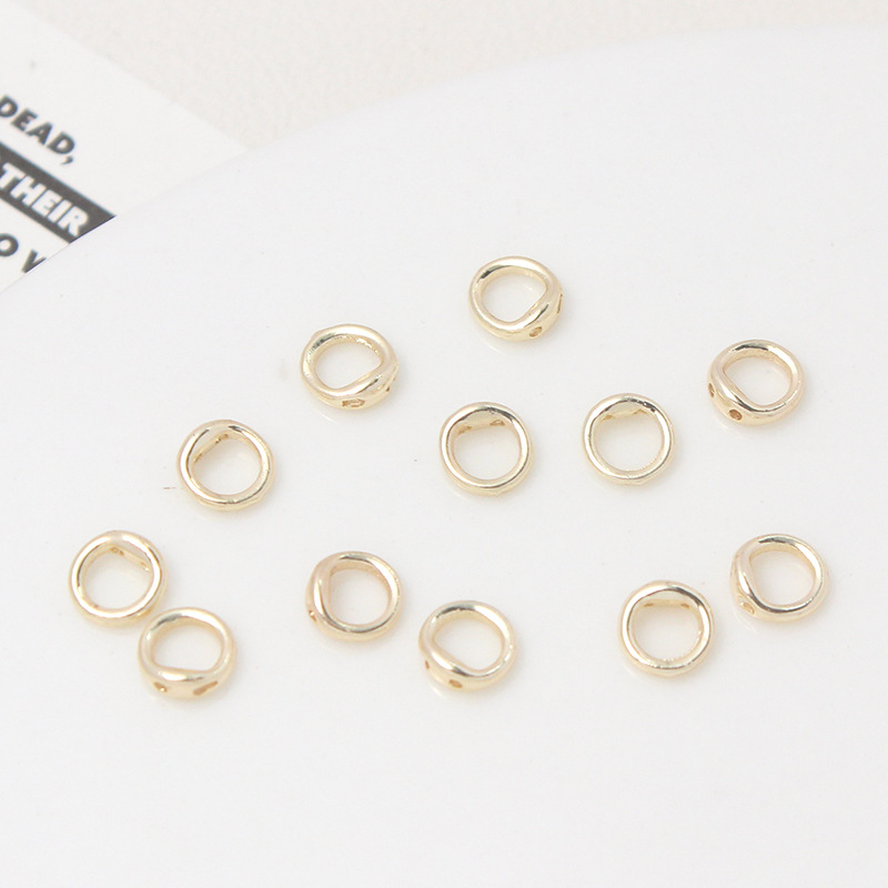 5mm Double Hole Closing Ring Beading End Accessory for Jewelry Making-likayjewel