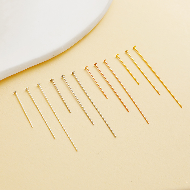 925 Sterling Silver Needles Ball Pins Flat Head Pins Eye Pins 10pcs