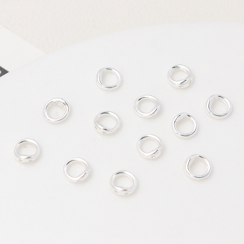 5mm Double Hole Closing Ring Beading End Accessory for Jewelry Making