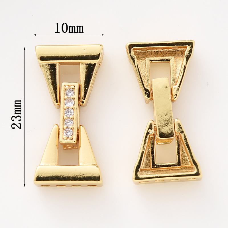 Gorgeous Colored Zircon Inlaid Buckle for Beading Jewelry