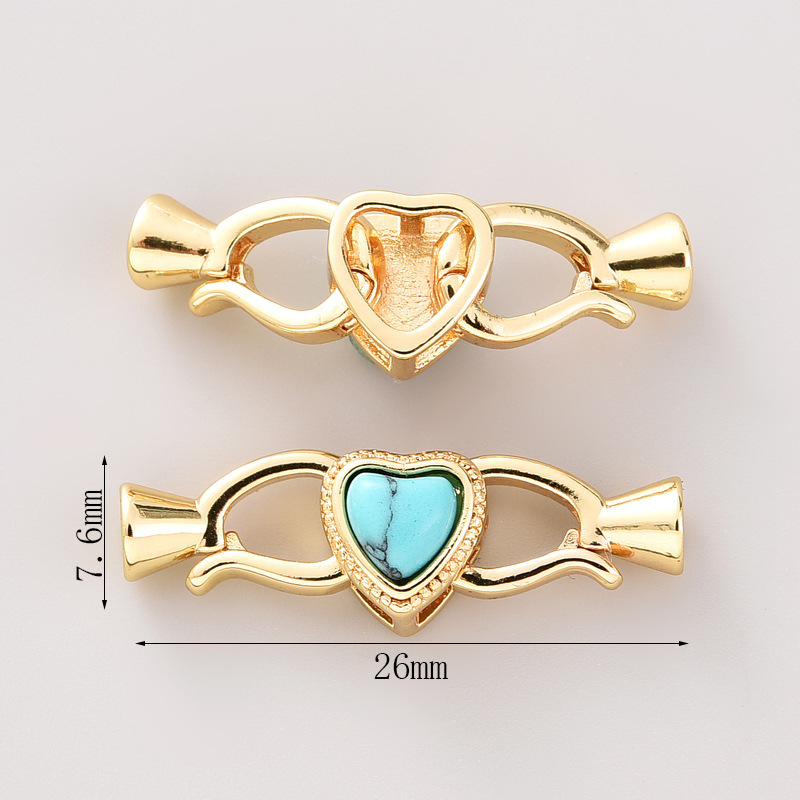Gorgeous Colored Zircon Inlaid Buckle for Beading Jewelry