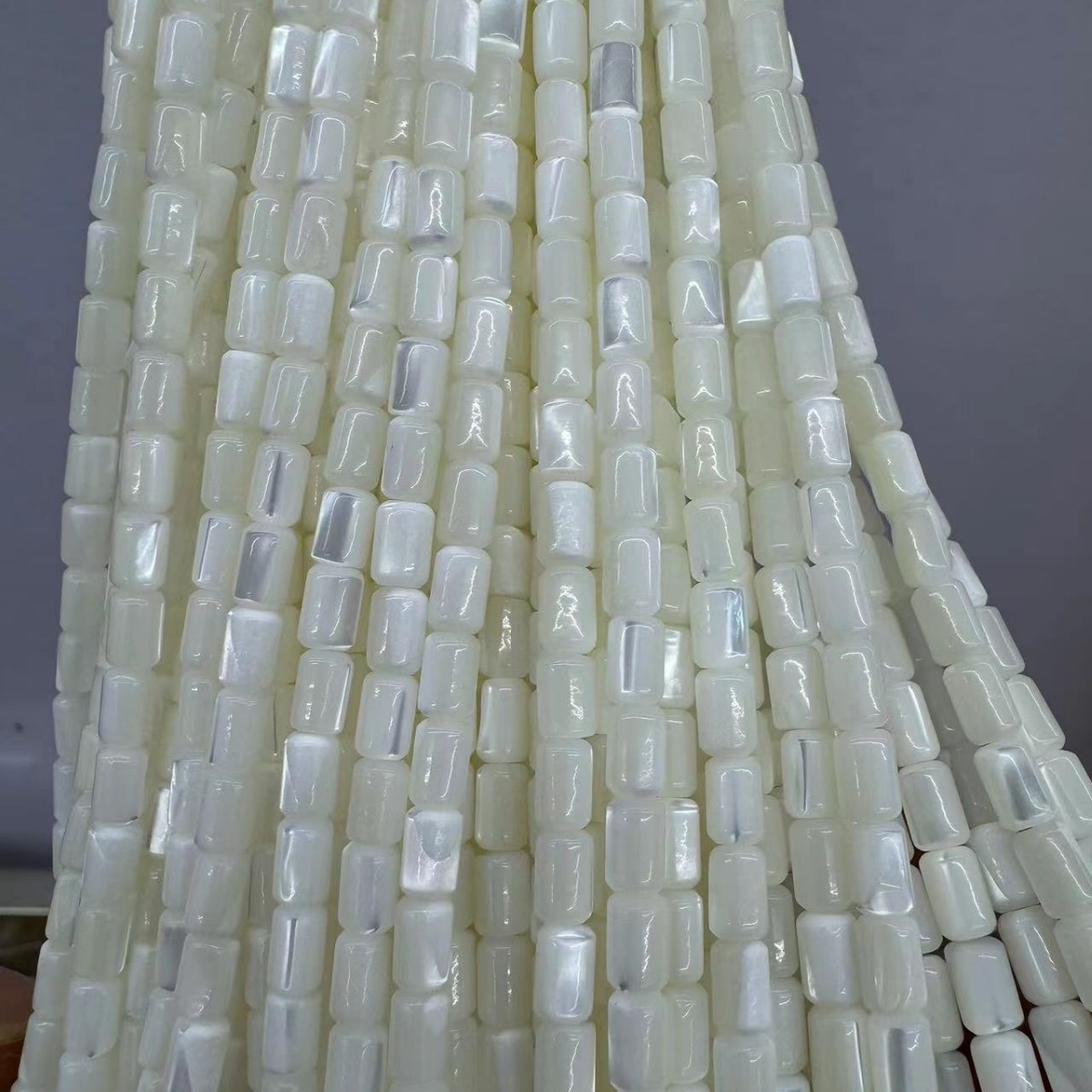 Commercial Trochus Straight Cylindrical Beads Strand