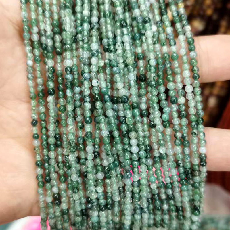 2mm 3mm Mini Natural Gemstone Round Beads Strand