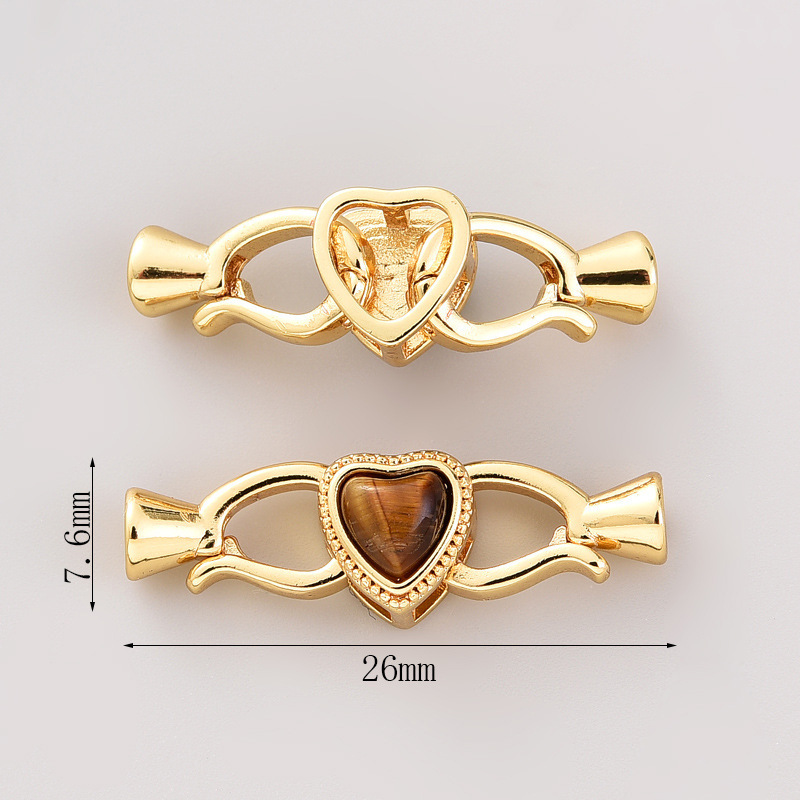 Gorgeous Colored Zircon Inlaid Buckle for Beading Jewelry