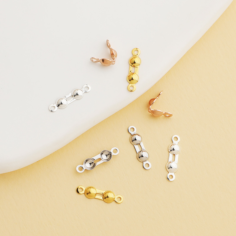 925 Sterling Silver Bead Tips Knot Covers Clamshell Crimp Bead Clasp 10pcs