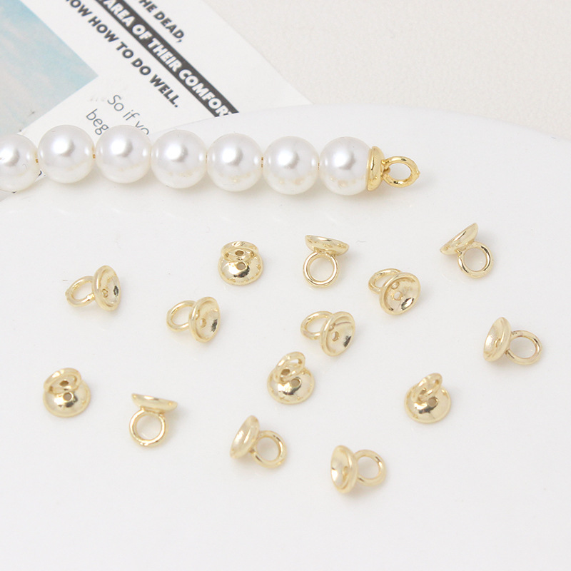 Bead Cap with Hanging Ring Beading End Accessory for Jewelry Making-likayjewel