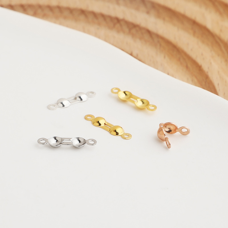 925 Sterling Silver Bead Tips Knot Covers Clamshell Crimp Bead Clasp 10pcs