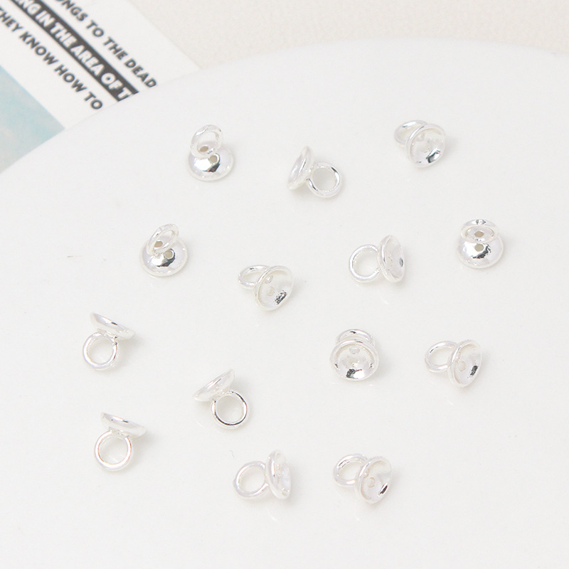 Bead Cap with Hanging Ring Beading End Accessory for Jewelry Making