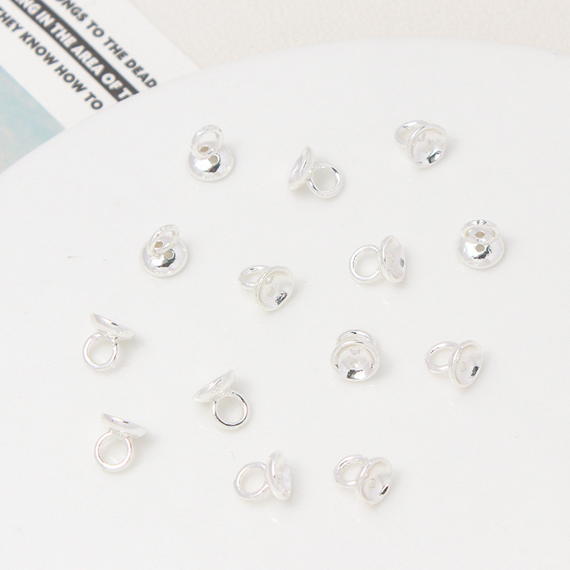 Bead Cap with Hanging Ring Beading End Accessory for Jewelry Making