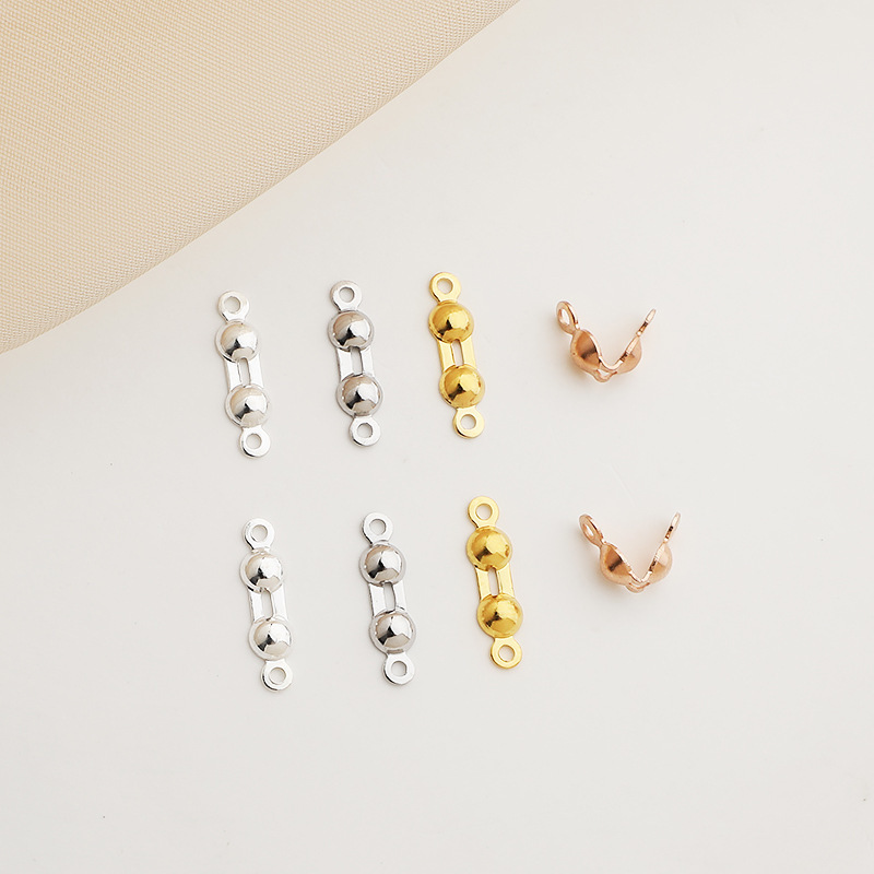 925 Sterling Silver Bead Tips Knot Covers Clamshell Crimp Bead Clasp 10pcs