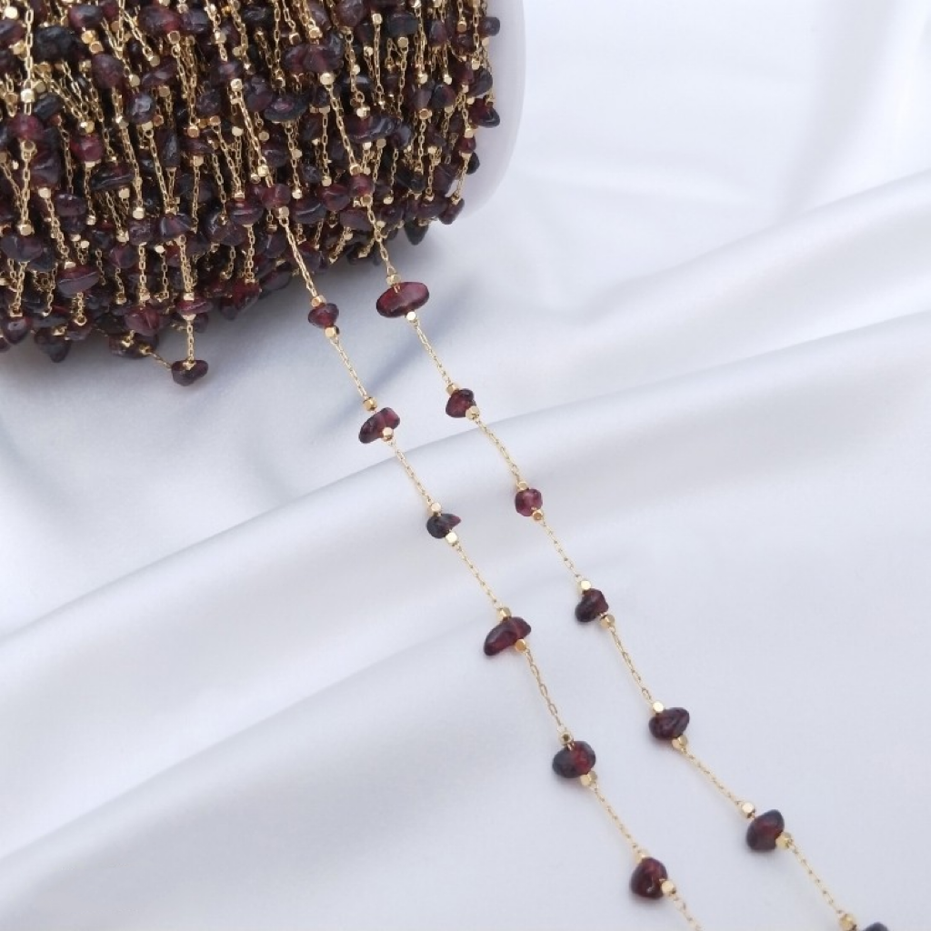 Gemstone Raw Stone Beads Chain for Jewelry DIY 50cm
