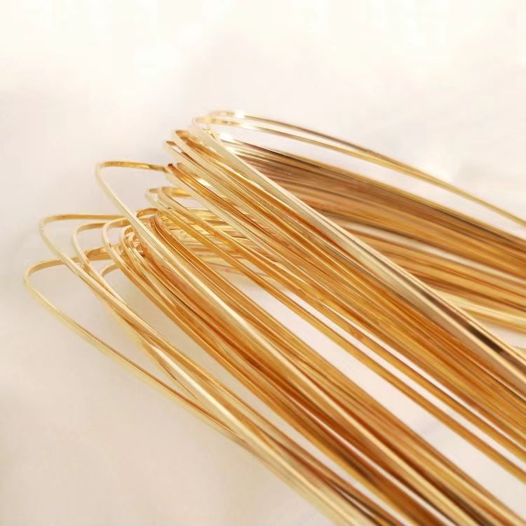 Square-Shaped Gold Plated Copper Half Hard Wire 1M