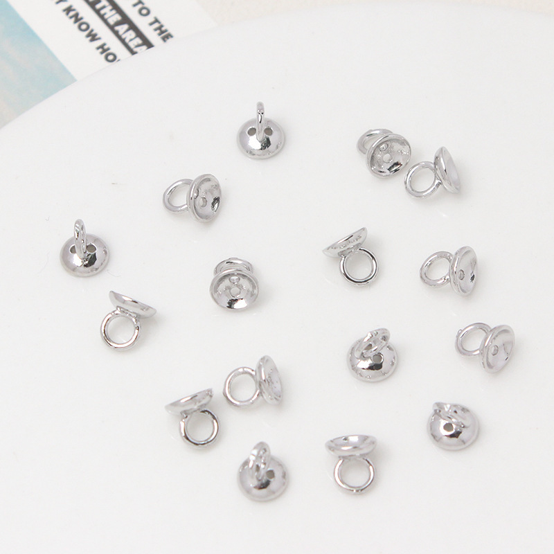 Bead Cap with Hanging Ring Beading End Accessory for Jewelry Making