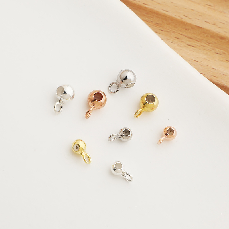 925 Sterling Silver with Silicone Inside Slider Stopper Beads